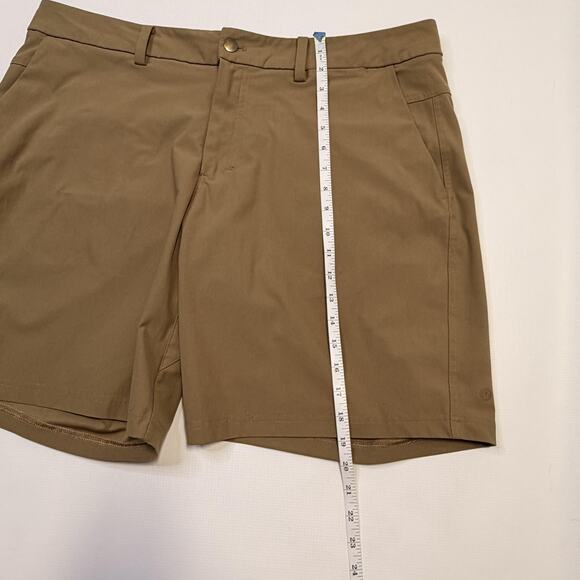 Lululemon Commission Short Mens 38 Brown Khaki Chino Golf Warpstreme Stretch - Picture 7 of 11